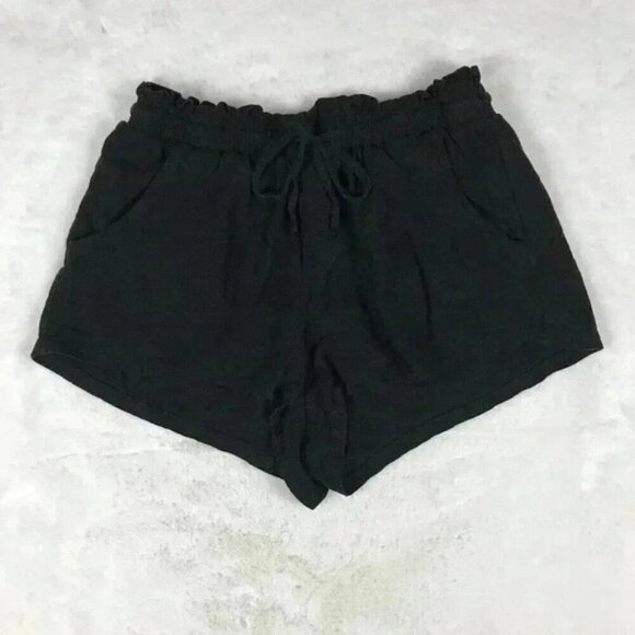 AEROPOSTALE Linen Blend Black Shorts Size Large - Picture 1 of 10